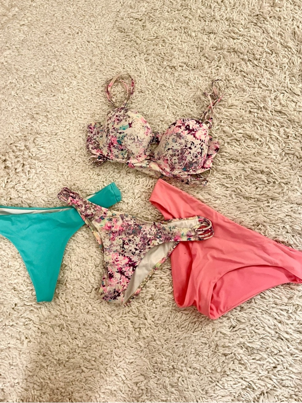Victorias Secret bikini with 3 mix and match bottoms